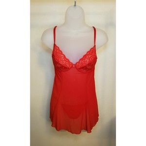 Red Escante Baby Doll Chemise Lingerie Medium
